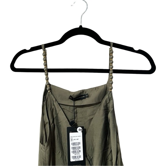 NWT VIX Gisa Viscose Faux Wrap Mini Dress in Pistachio Sz L - Picture 3 of 8